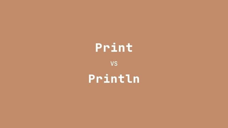 Java print vs println